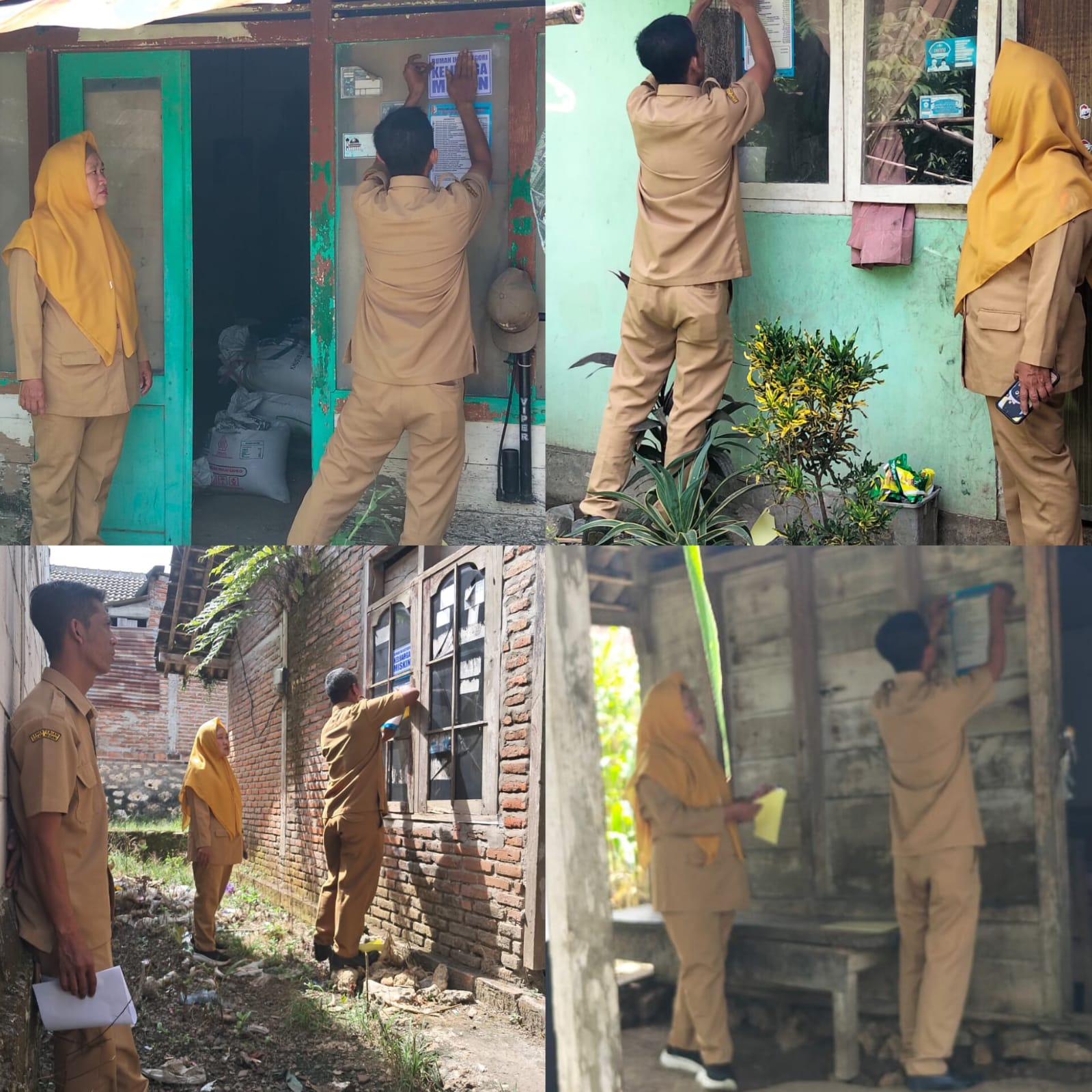 PEMASANGAN STIKER KELUARGA MISKIN