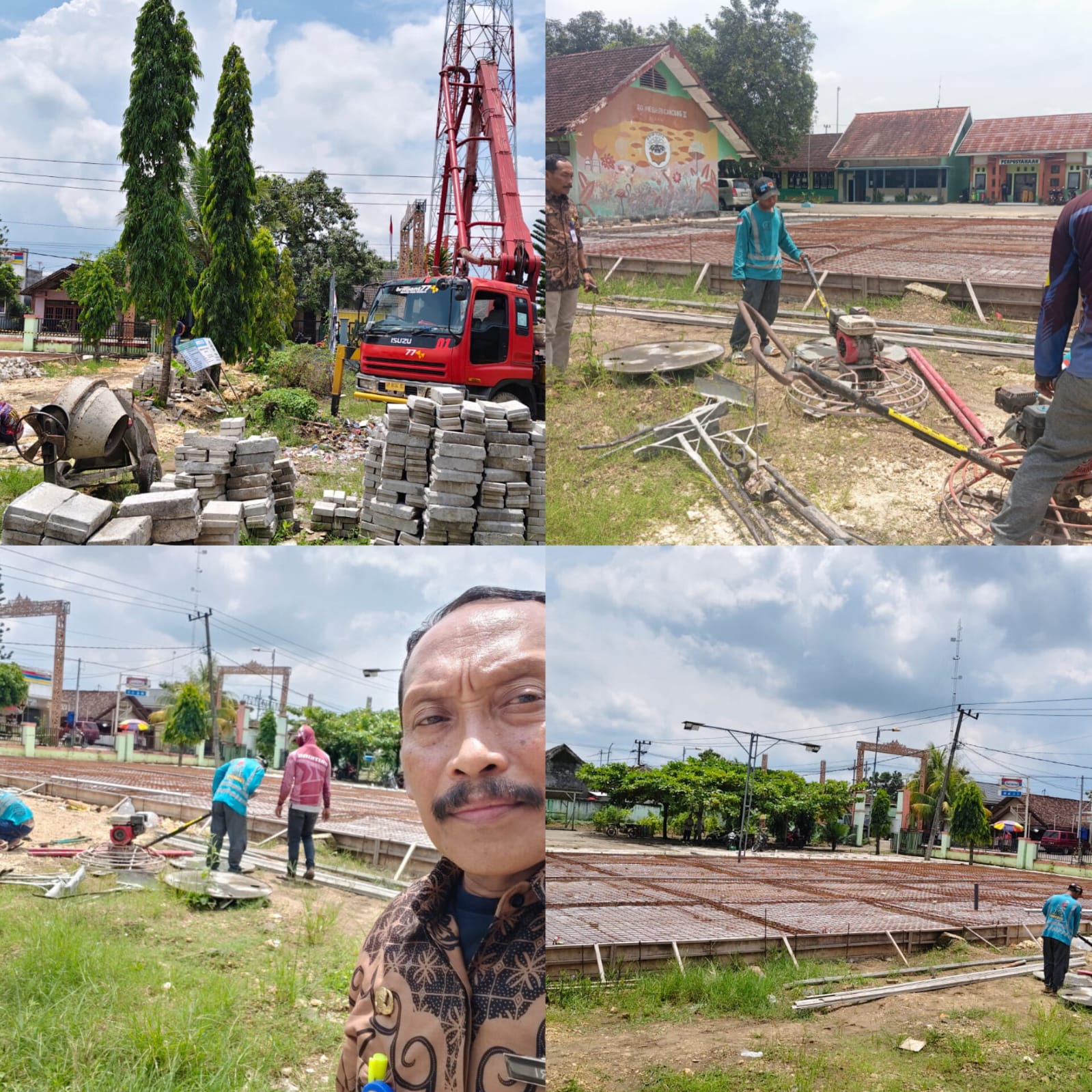 MNITORING PEMBANGUAN LAPANGAN VOLY DESA CANCUNG KECAMATAN BUBULAN