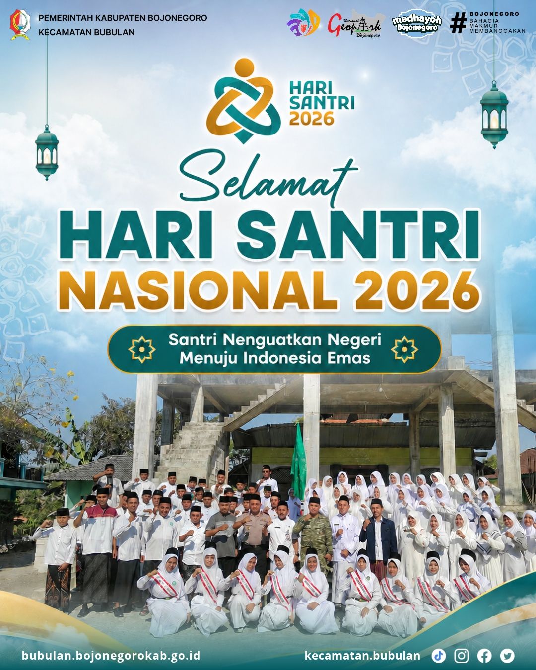 Upacara Hari Santri Nasional 2026 di Kecamatan Bubulan
